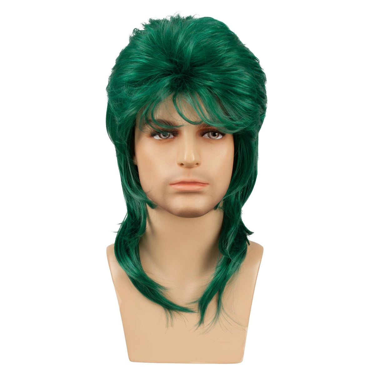 Mullet Wig Blonde 80s Men Wig,Punk Rocker Hair Party Daily Halloween Costumes Long Wigs