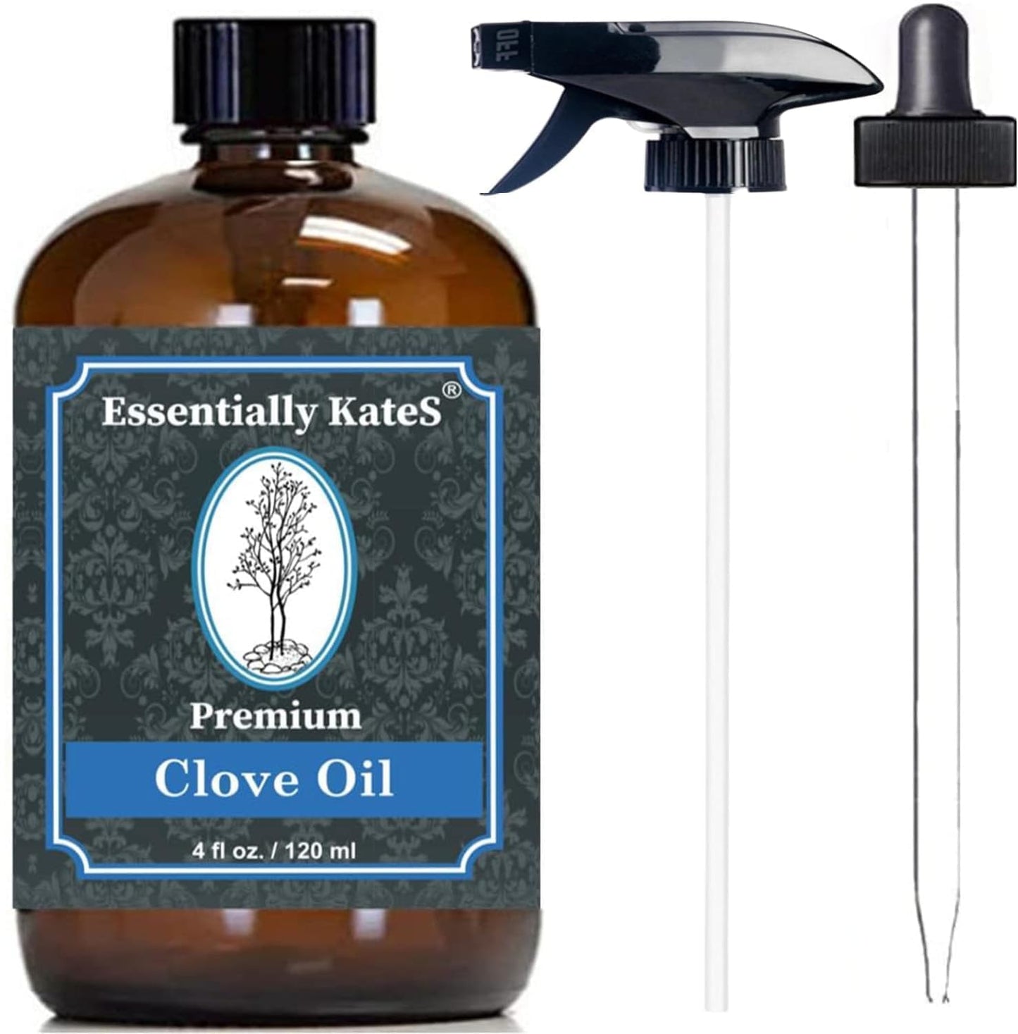 Essentially KateS Lavender Oil – 100% Pure & Natural, Steam-Distilled, with Glass Dropper, Roll-On Bottle & Sprayer for Aromatherapy, Skin & Home Use