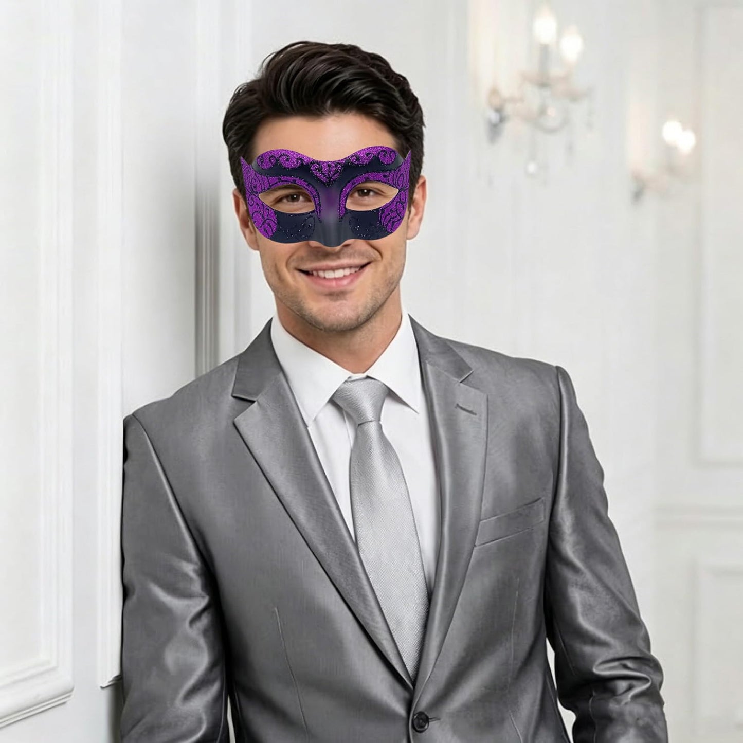 Masquerade Mask for Couples, Venetian Lace Masks for Women Men, Costume Mask for Party, Carnival