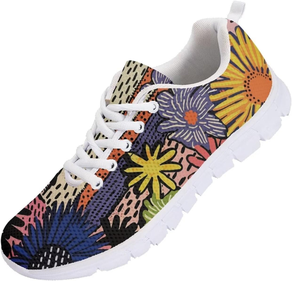 SYtrade Tennis Shoes Womens Lace-up Running Fashion Sneaker White Sole