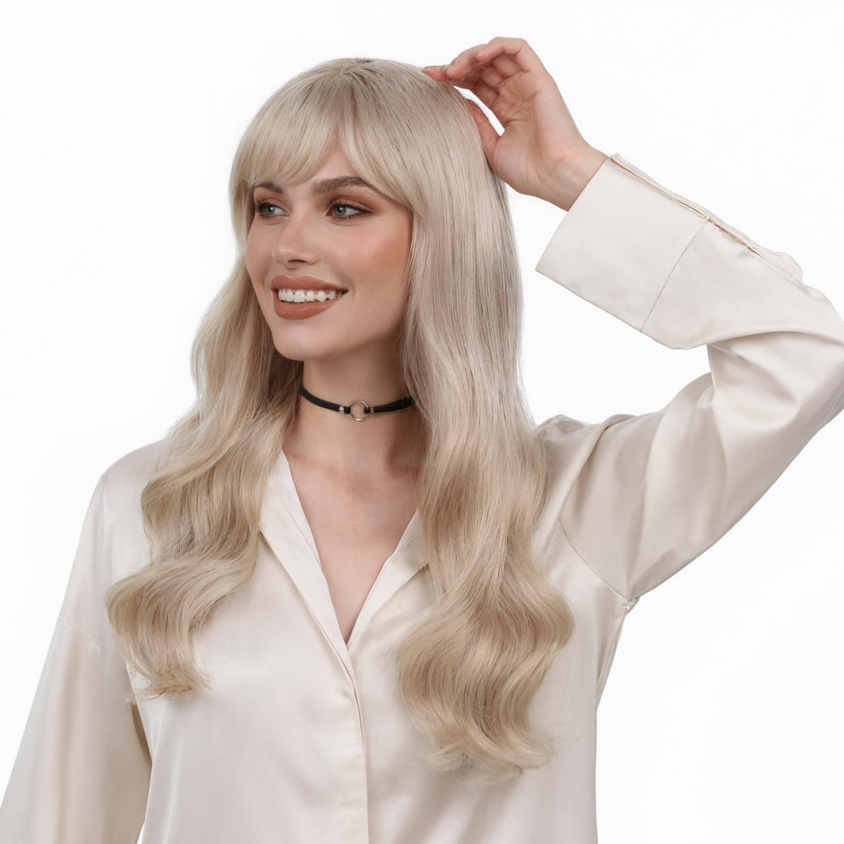 Long Pastel Wigs for Women Heat Resistant Hair Natural Wigs for Daily Cosplay Costume Party Carnival Purple-pink Gradient with Blue Highlights