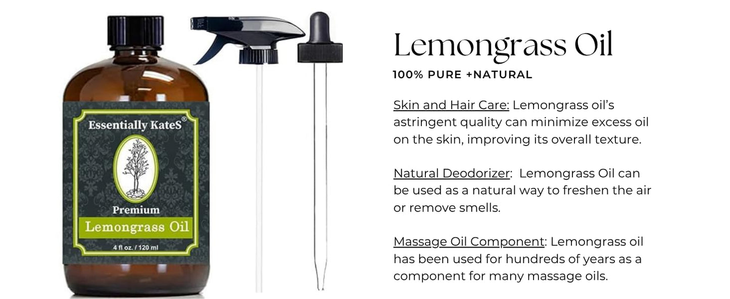 Essentially KateS Lavender Oil – 100% Pure & Natural, Steam-Distilled, with Glass Dropper, Roll-On Bottle & Sprayer for Aromatherapy, Skin & Home Use