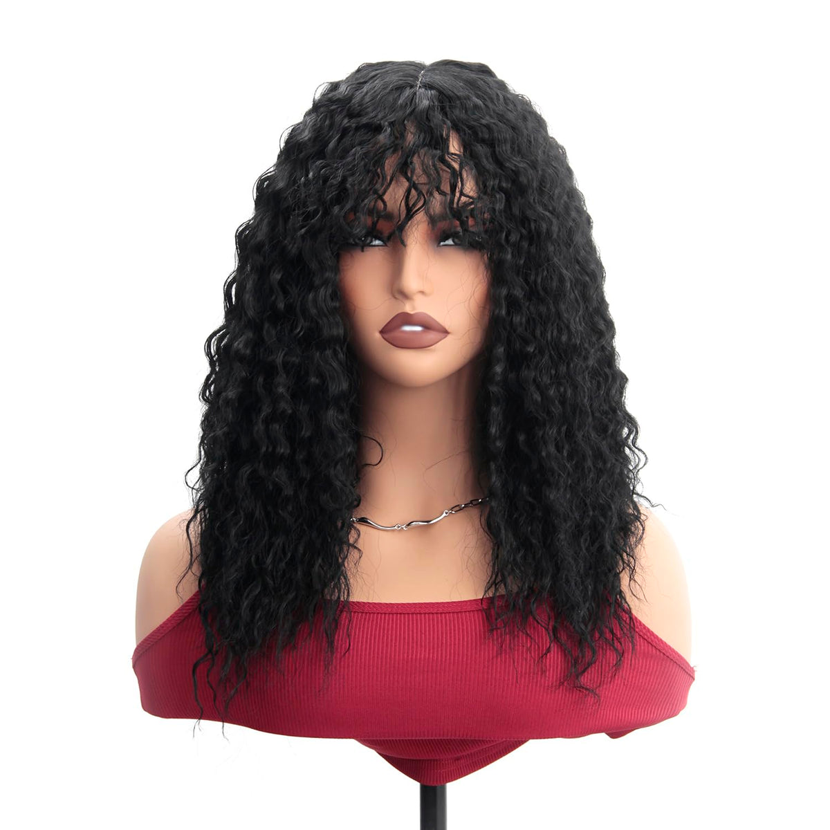 BEkjdiof Wig with Bangs Long Straight Gray Wigs for Women Halloween Wig