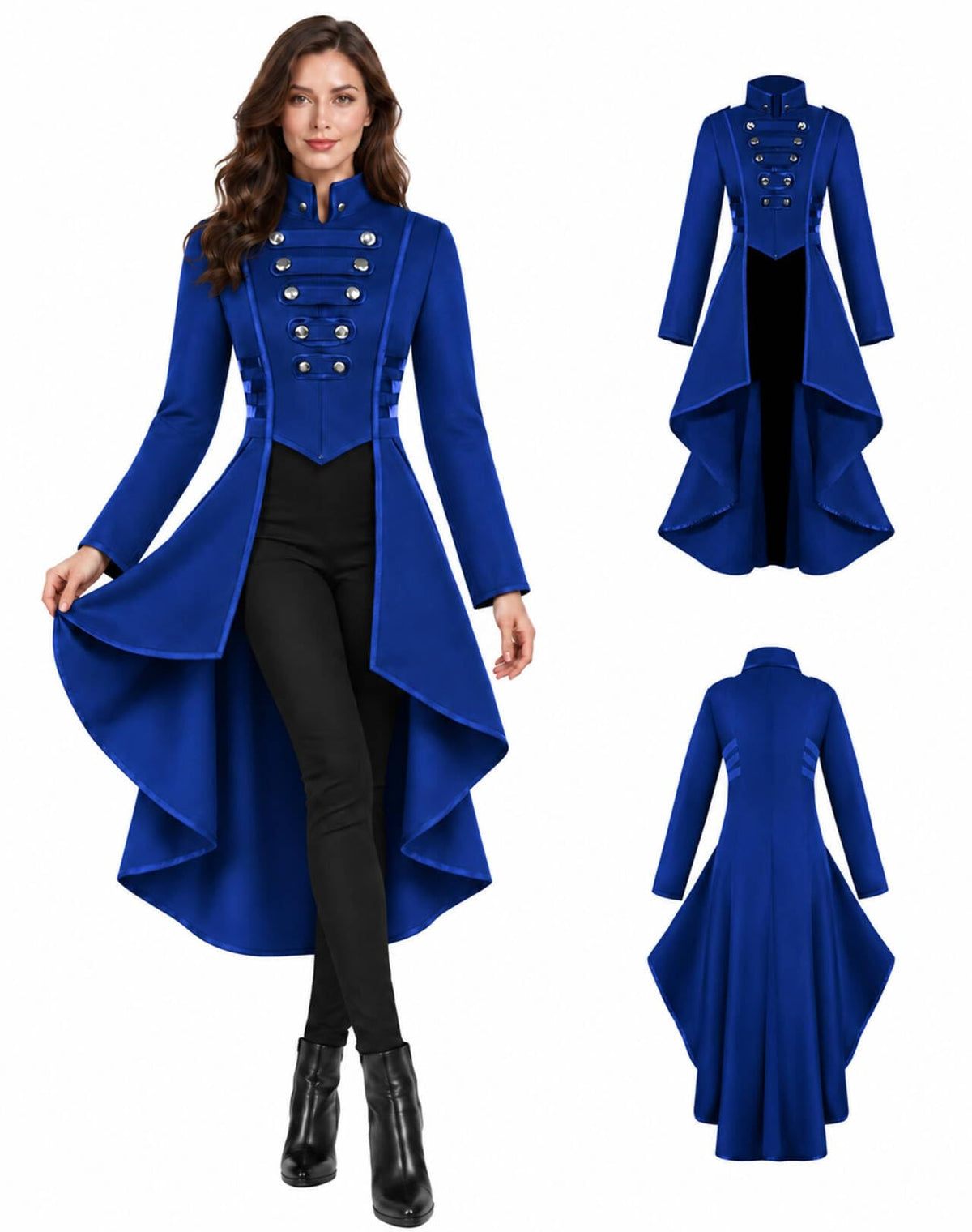 SIAEAMRG Renaissance/Pirate/Vampire/Halloween Costumes Women Jacket Coat