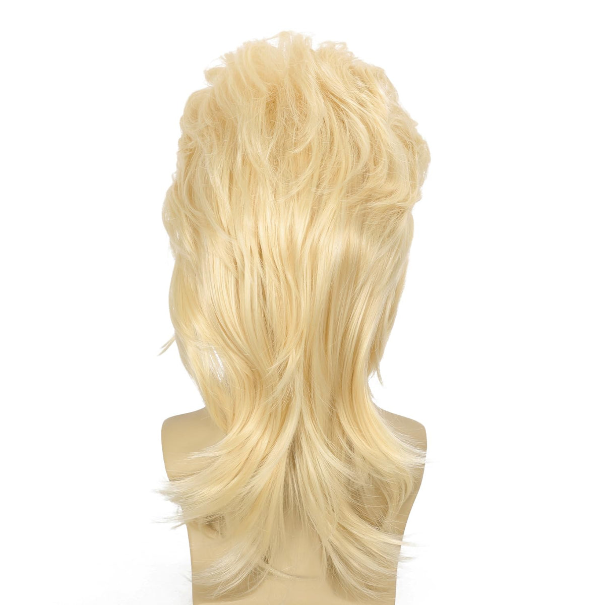 Mullet Wig Blonde 80s Men Wig,Punk Rocker Hair Party Daily Halloween Costumes Long Wigs