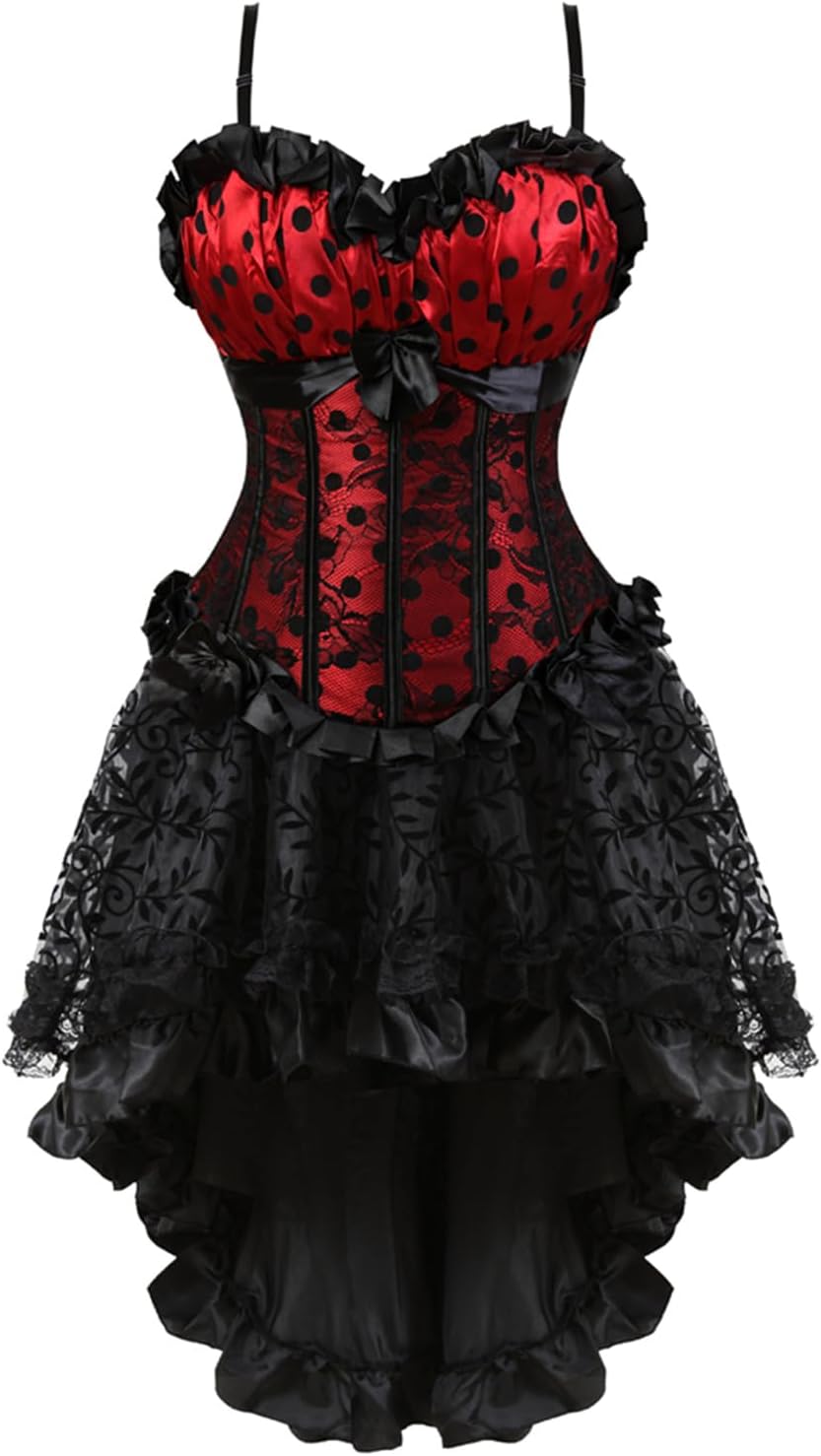 Zhitunemi Halloween Costumes Woman 2025: Corset Tops for Women Vampire Costume Women Dress - Medieval Corsets for Theme Party