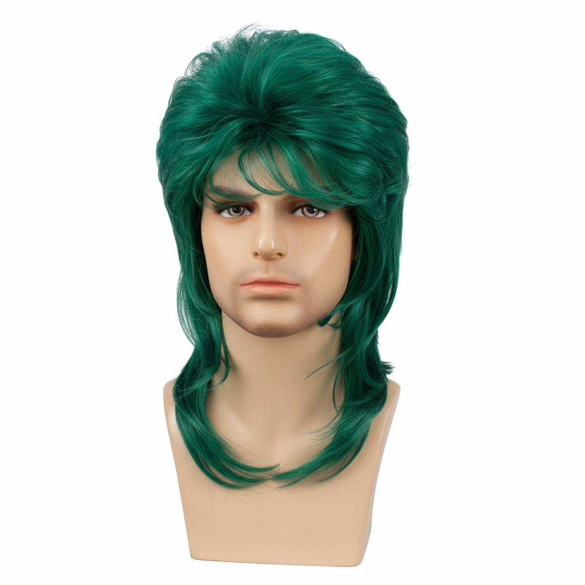 Mullet Wig Blonde 80s Men Wig,Punk Rocker Hair Party Daily Halloween Costumes Long Wigs