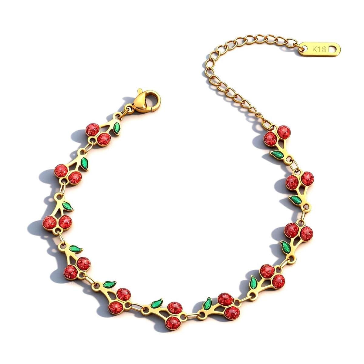 Long tiantian Cherry Bracelet for Women Cherry Dress Outfits Accessories Charm Bracelets Stack Cherry Gifts Cute Stuff Red Spring Accessories