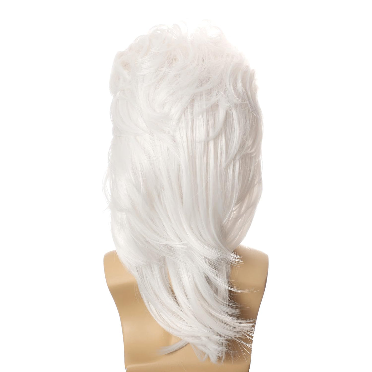 Mullet Wig Blonde 80s Men Wig,Punk Rocker Hair Party Daily Halloween Costumes Long Wigs