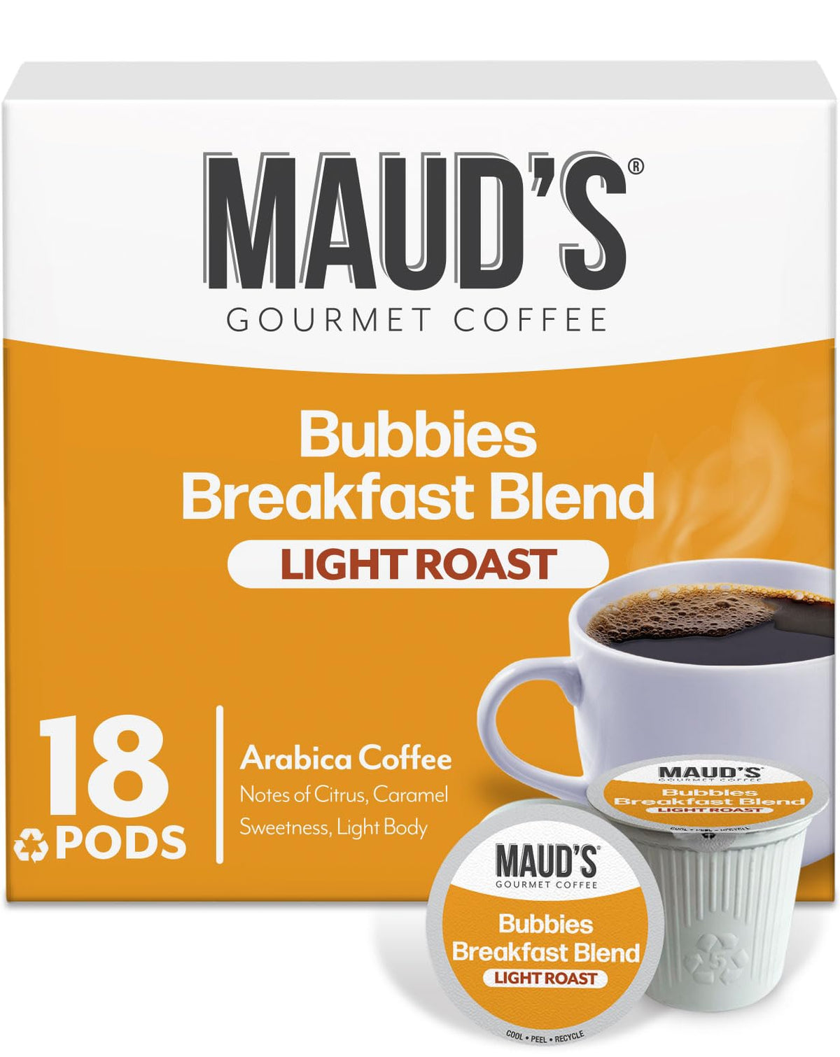 Maud's Cherry Flavored Medium Roast Coffee Pods, 18ct