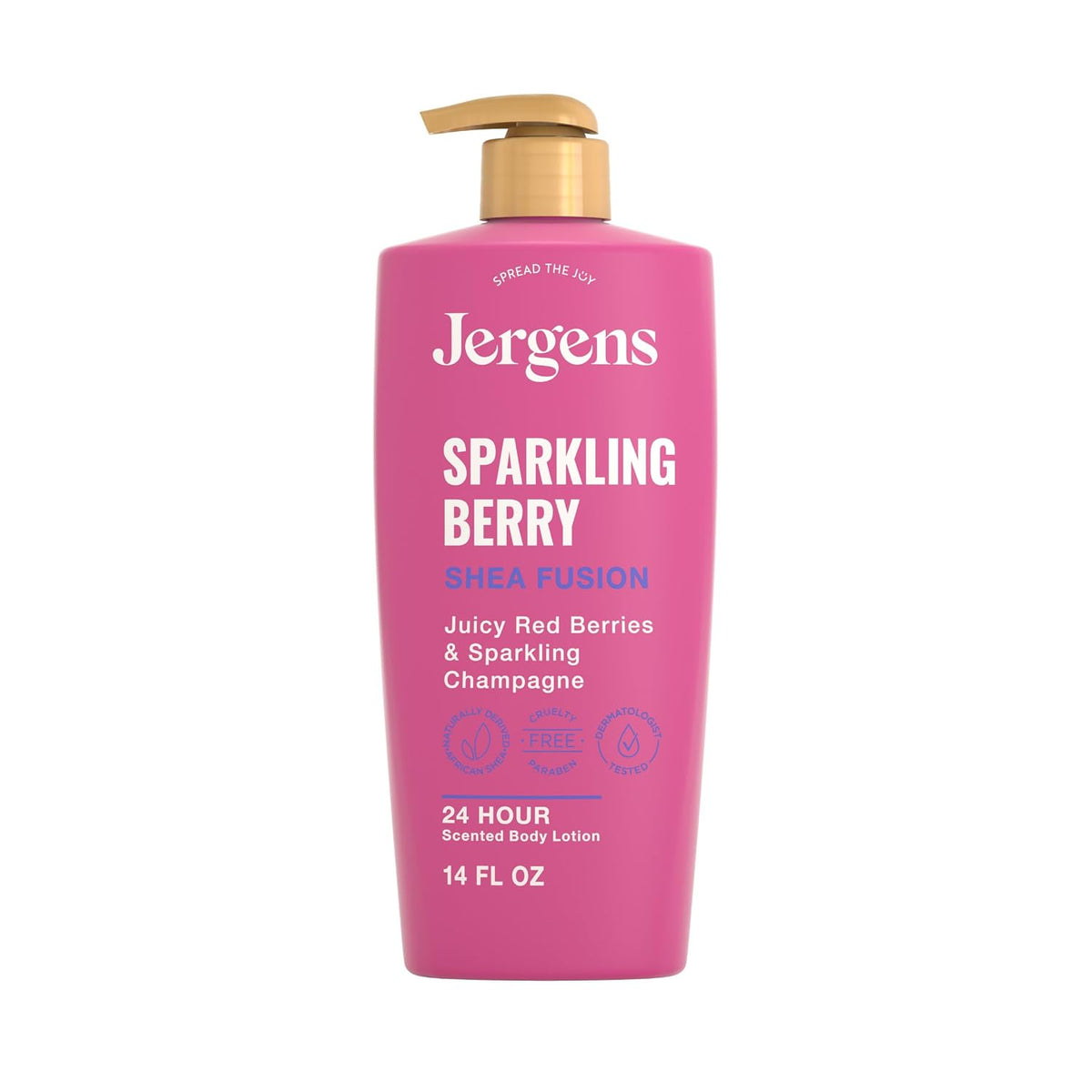 Jergens Shea Fusion Cherry Swirl Body Lotion, Dry Skin, 14 fl oz