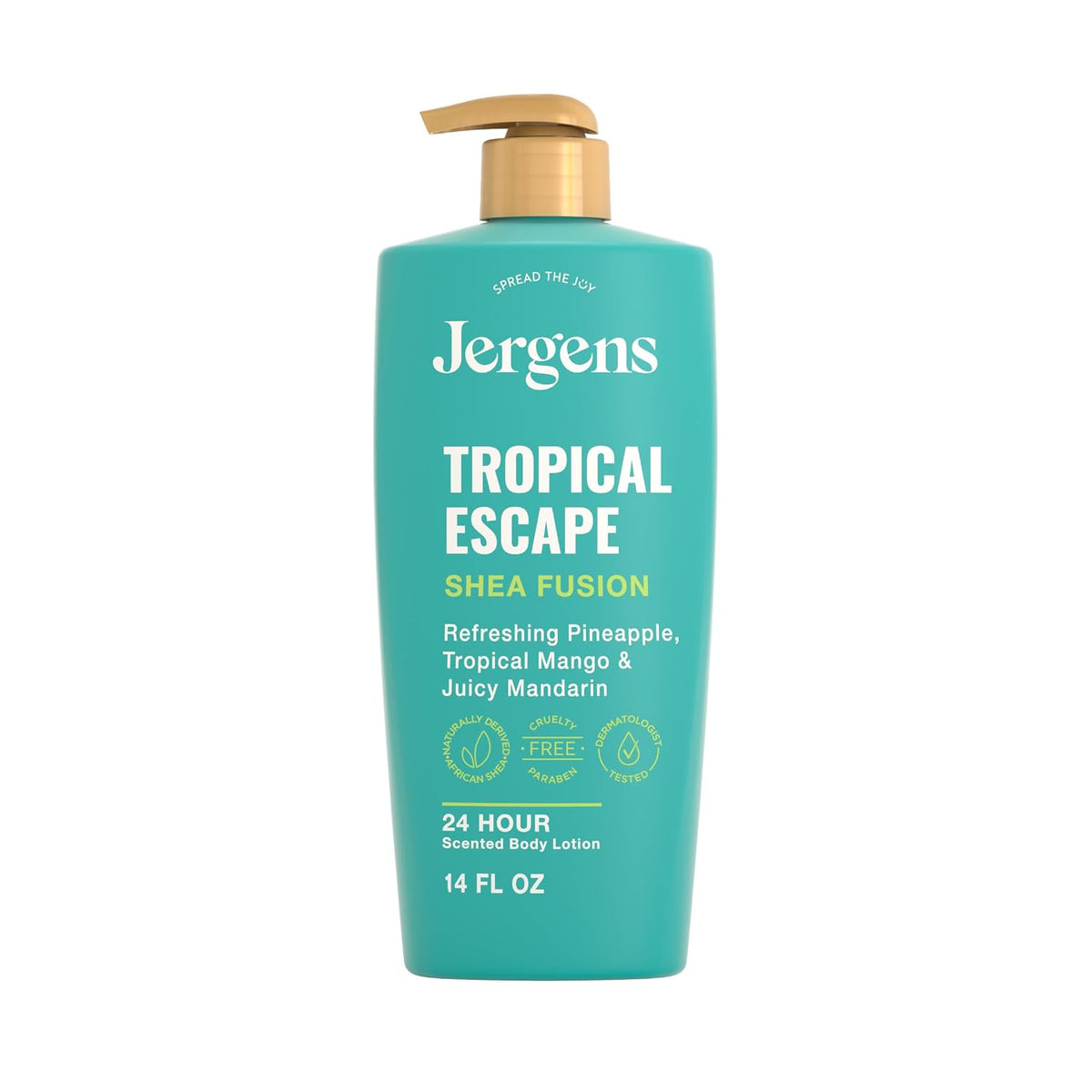 Jergens Shea Fusion Cherry Swirl Body Lotion, Dry Skin, 14 fl oz