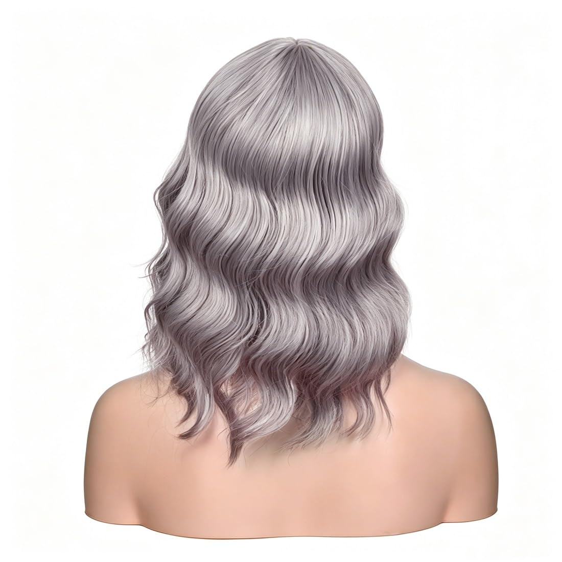 Sweetie Royal Blue Bob Wig Bangs – Wavy Synthetic Shoulder Length