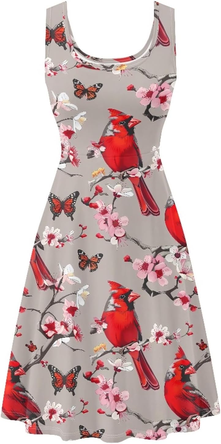 KiuLoam Women's Casual Sleeveless A-Line Dresses Tank Top Sundresses Dress with Pockets XS - 4XL