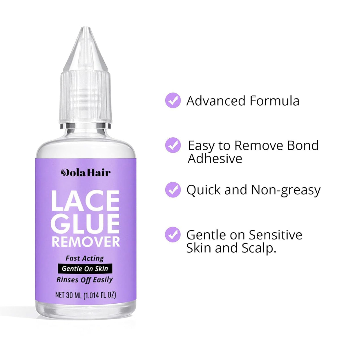 Dolahair Lace Glue Remover for Lace Wigs, Tape-in Extensions Remover, Double-Sided Extension Tape Remover