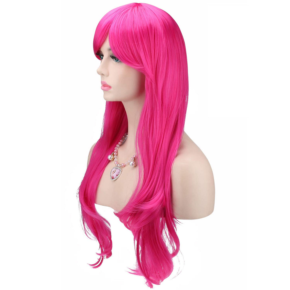 Akstore 28 inch Fashion Wigs Long Wavy Curly Hair Cosplay Wig & Wig Cap (Black)