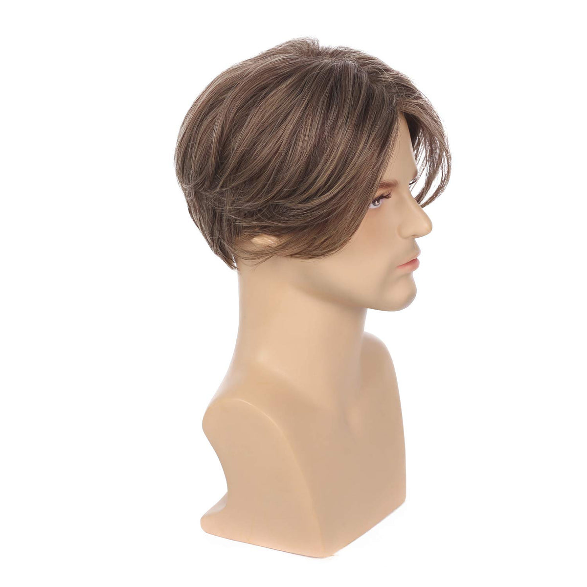 Kaneles Mullet Wigs for Men 80s Costumes Fancy Party Accessory Cosplay Halloween Wig (Light Brown)