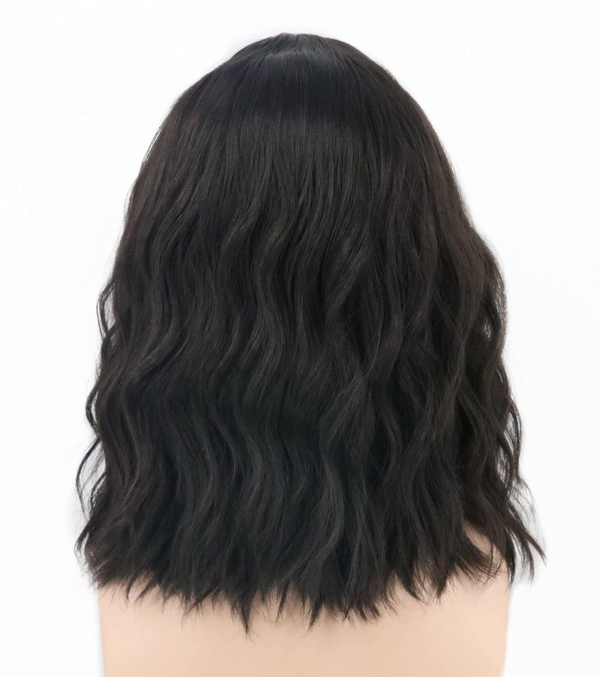 Men's Black Brown Wig Wavy Mid Length Hair Halloween Cosplay Costume Wig