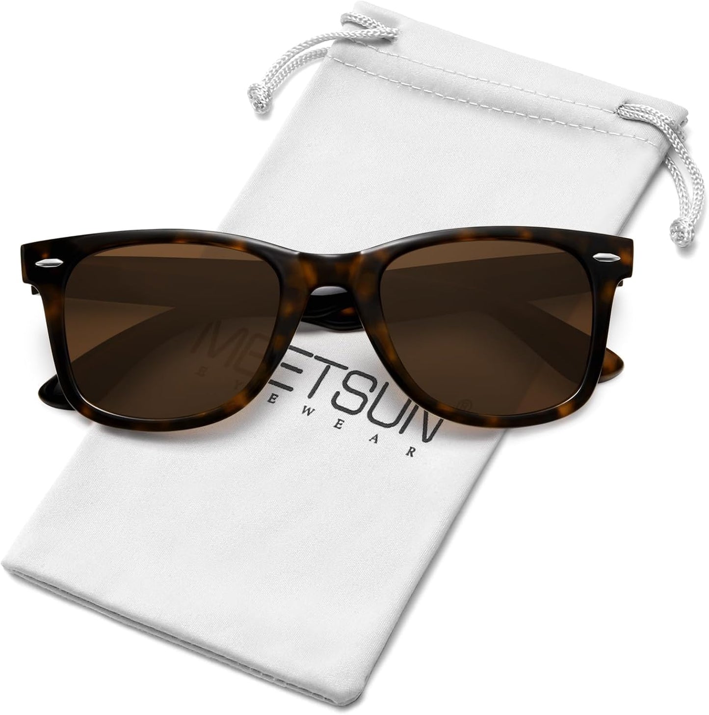 MEETSUN Polarized Sunglasses for Women Men Classic Retro Square Frame Driving Sun Glasses UV Protection