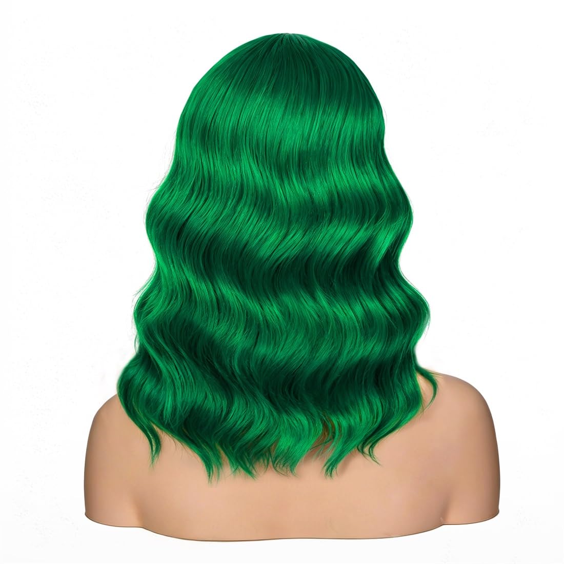 Sweetie Royal Blue Bob Wig Bangs – Wavy Synthetic Shoulder Length