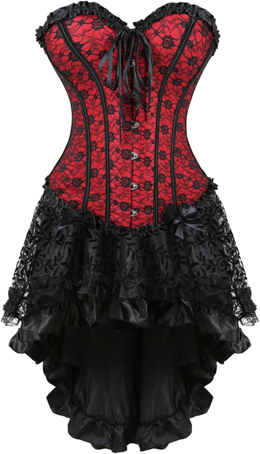 Zhitunemi Halloween Costumes Woman 2025: Corset Tops for Women Vampire Costume Women Dress - Medieval Corsets for Theme Party