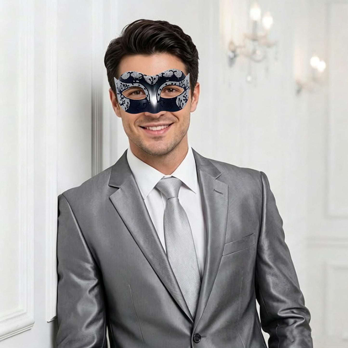 Masquerade Mask for Couples, Venetian Lace Masks for Women Men, Costume Mask for Party, Carnival