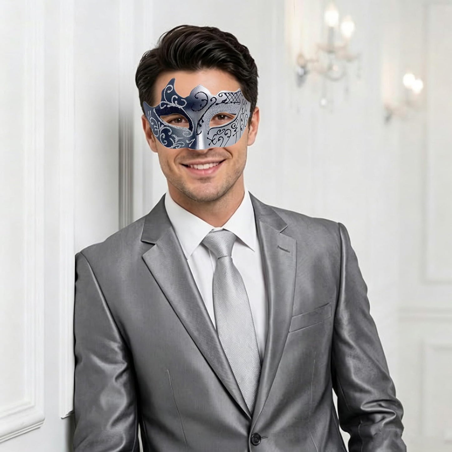 Masquerade Mask for Couples, Venetian Lace Masks for Women Men, Costume Mask for Party, Carnival