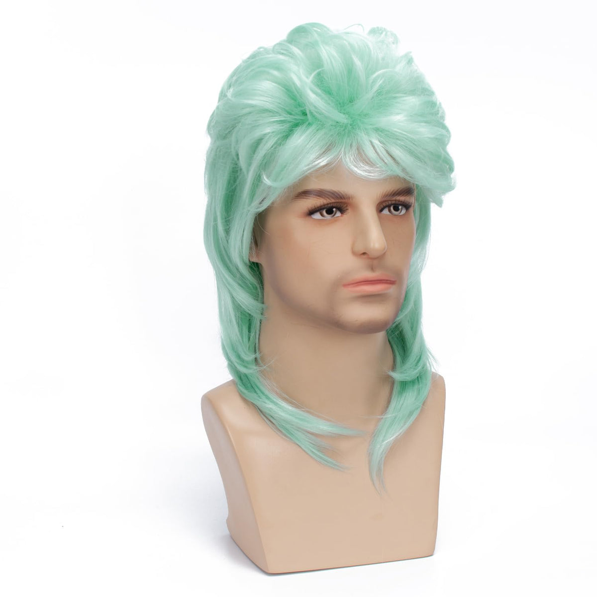 Mullet Wig Blonde 80s Men Wig,Punk Rocker Hair Party Daily Halloween Costumes Long Wigs