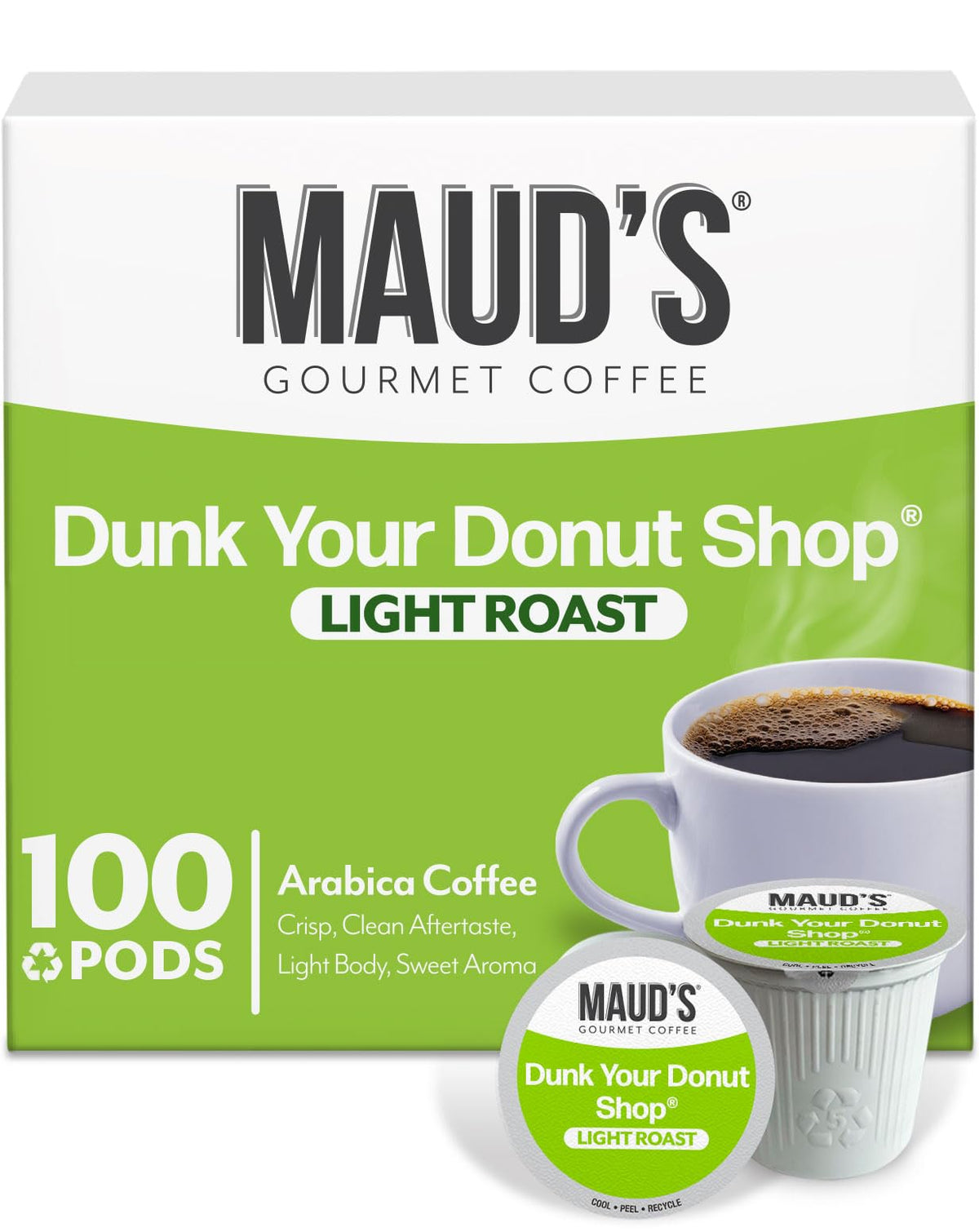 Maud's Cherry Flavored Medium Roast Coffee Pods, 18ct