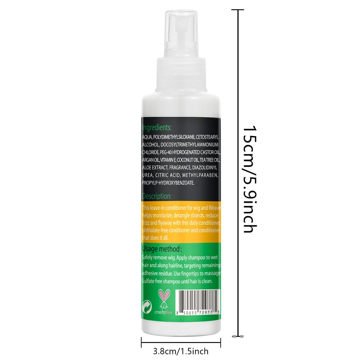 Goiple 2PCS Synthetic Wig Milk Spray, Heat Thermal Leave-In Conditioner Wig Detangler Spray for Human Wigs, Conditioner ＆ Detangler 3 in 1 Moisturizer, Synthetic Hair Wigs Easy Combing
