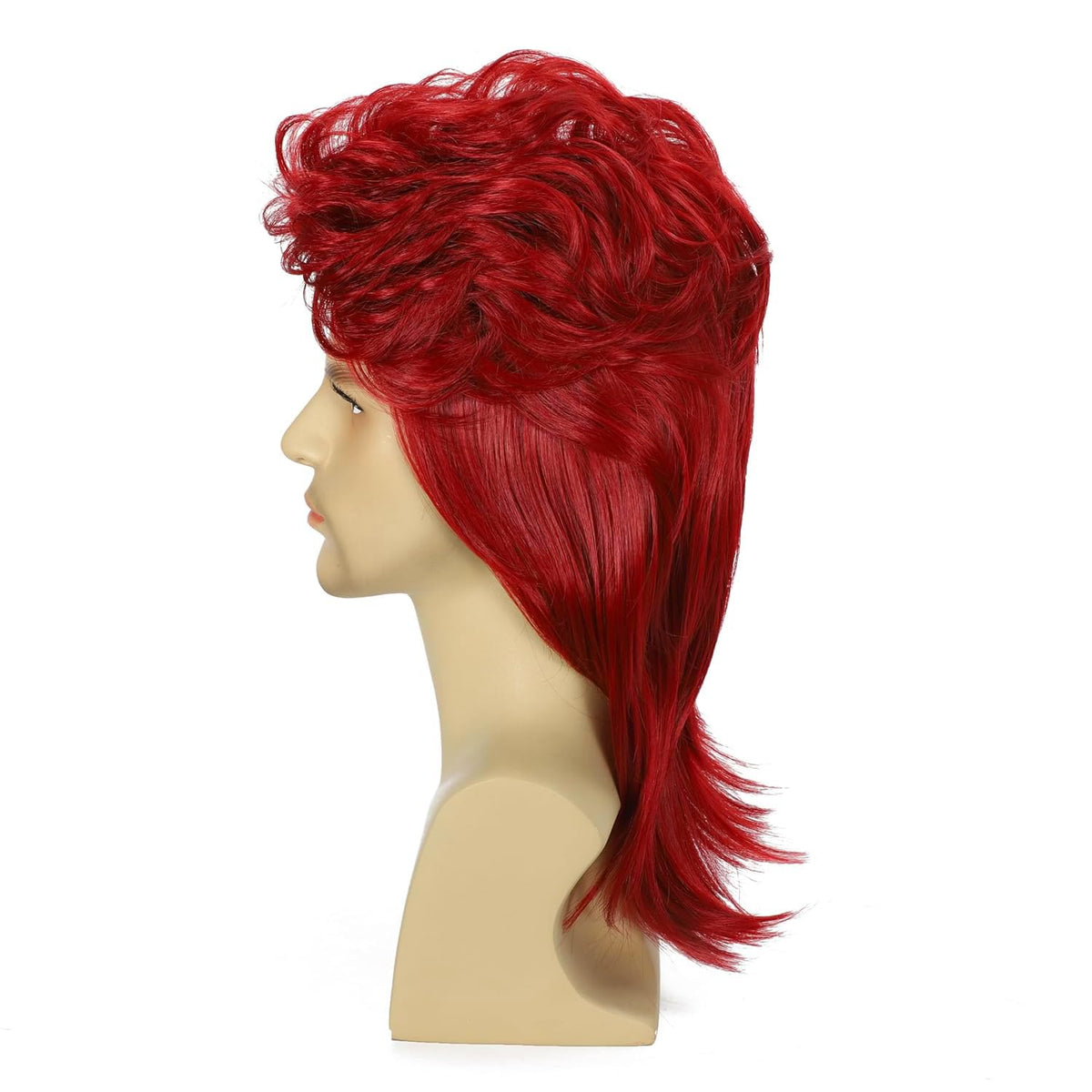 Mullet Wig Blonde 80s Men Wig,Punk Rocker Hair Party Daily Halloween Costumes Long Wigs