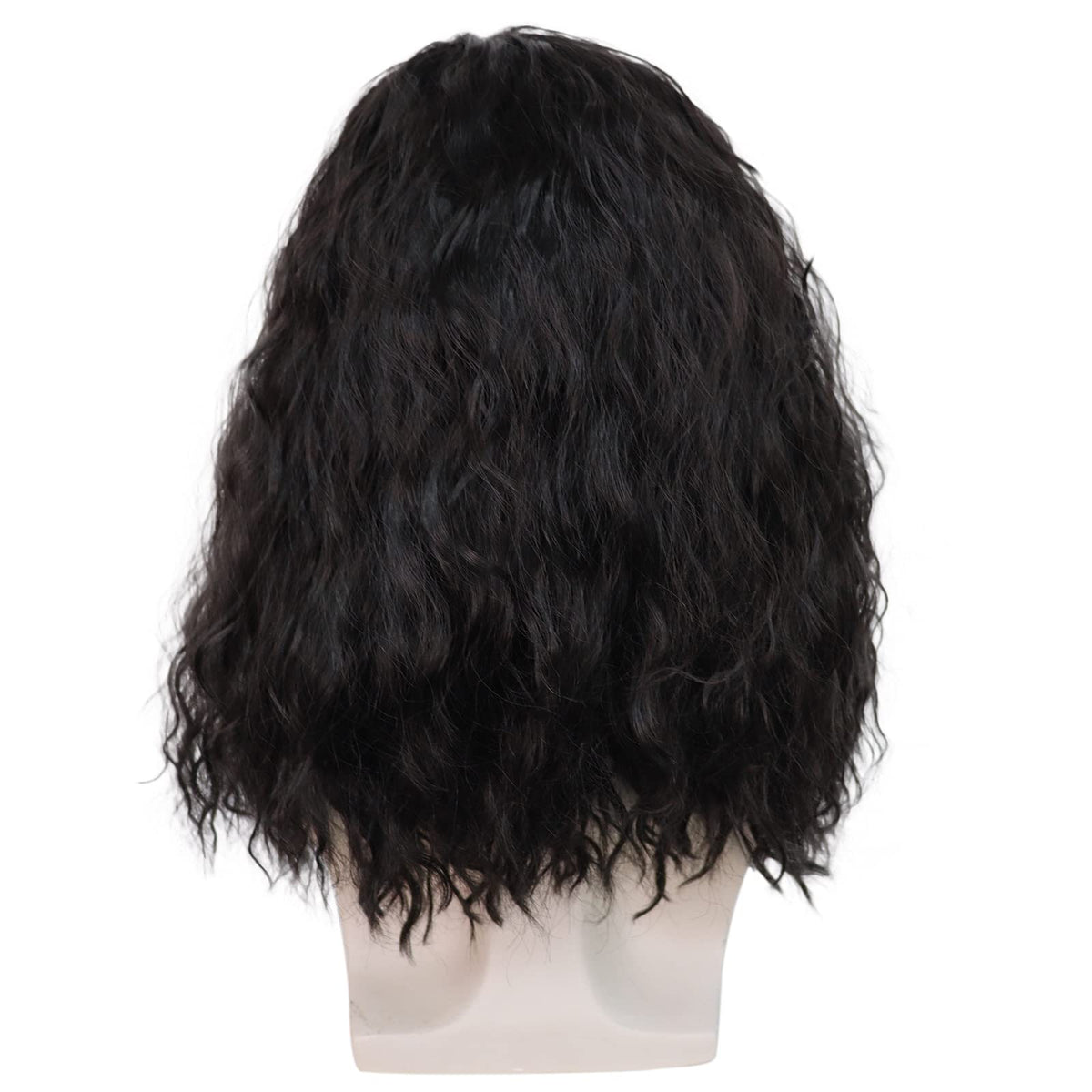 Mens Brown Wig Shoulder Length Brown Curly Male Wig