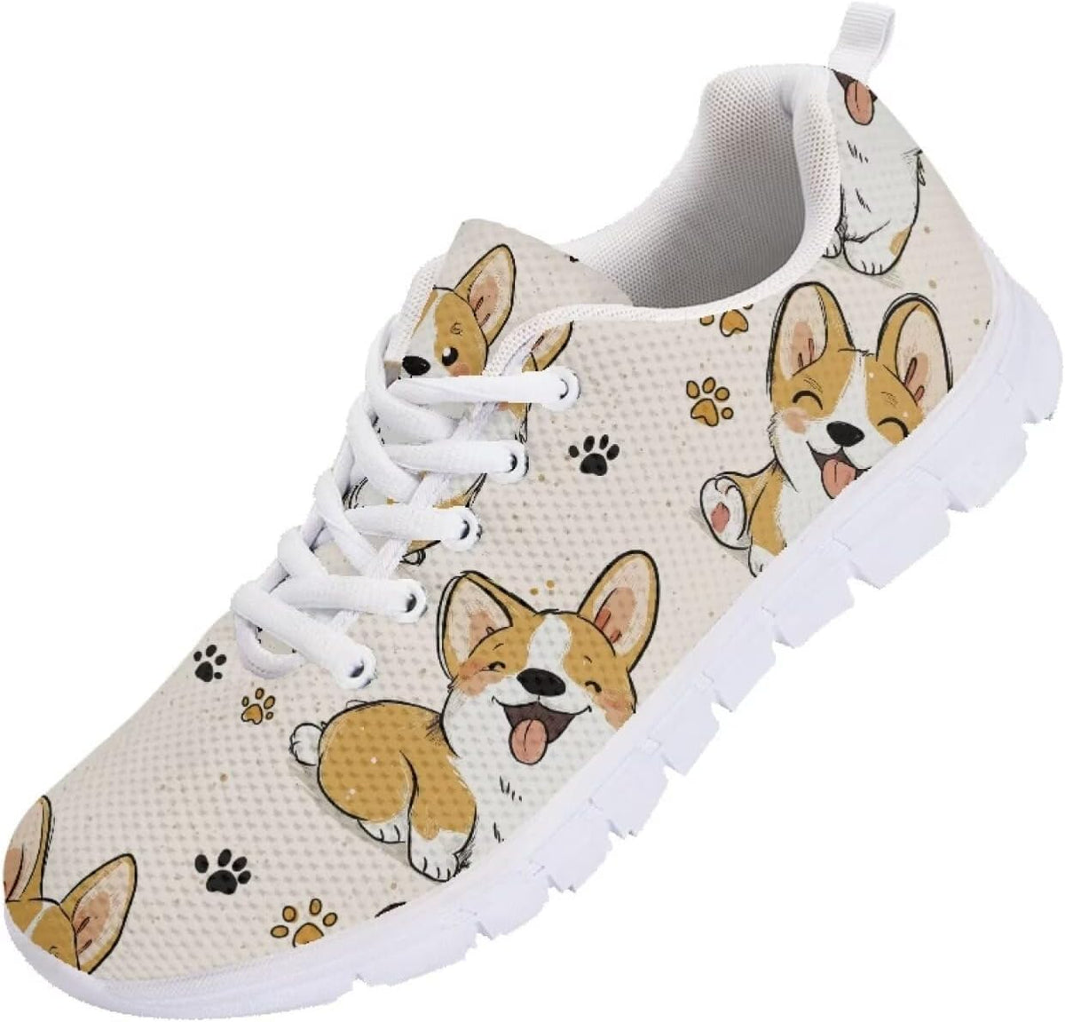 SYtrade Tennis Shoes Womens Lace-up Running Fashion Sneaker White Sole