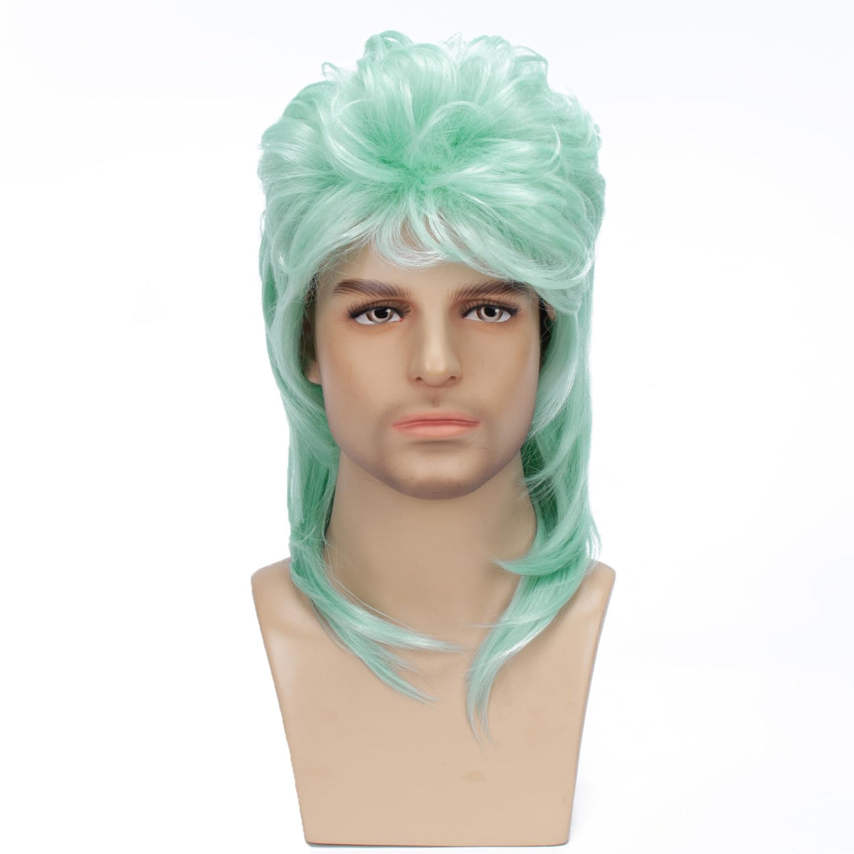 Mullet Wig Blonde 80s Men Wig,Punk Rocker Hair Party Daily Halloween Costumes Long Wigs