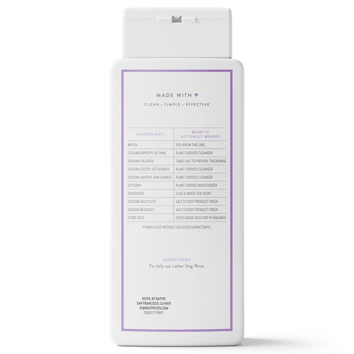 Native Clean Body Wash, Gentle & pH-balanced for Sensitive Skin, 24-Hr Freshness for Women & Men, Vegan & Cruelty-Free, Free of Sulfates & Parabens, Cherry & Vanilla Macaron, 18 fl oz