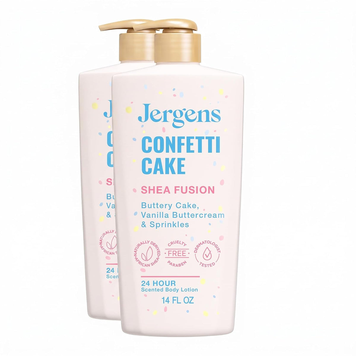 Jergens Shea Fusion Cherry Swirl Body Lotion, Dry Skin, 14 fl oz