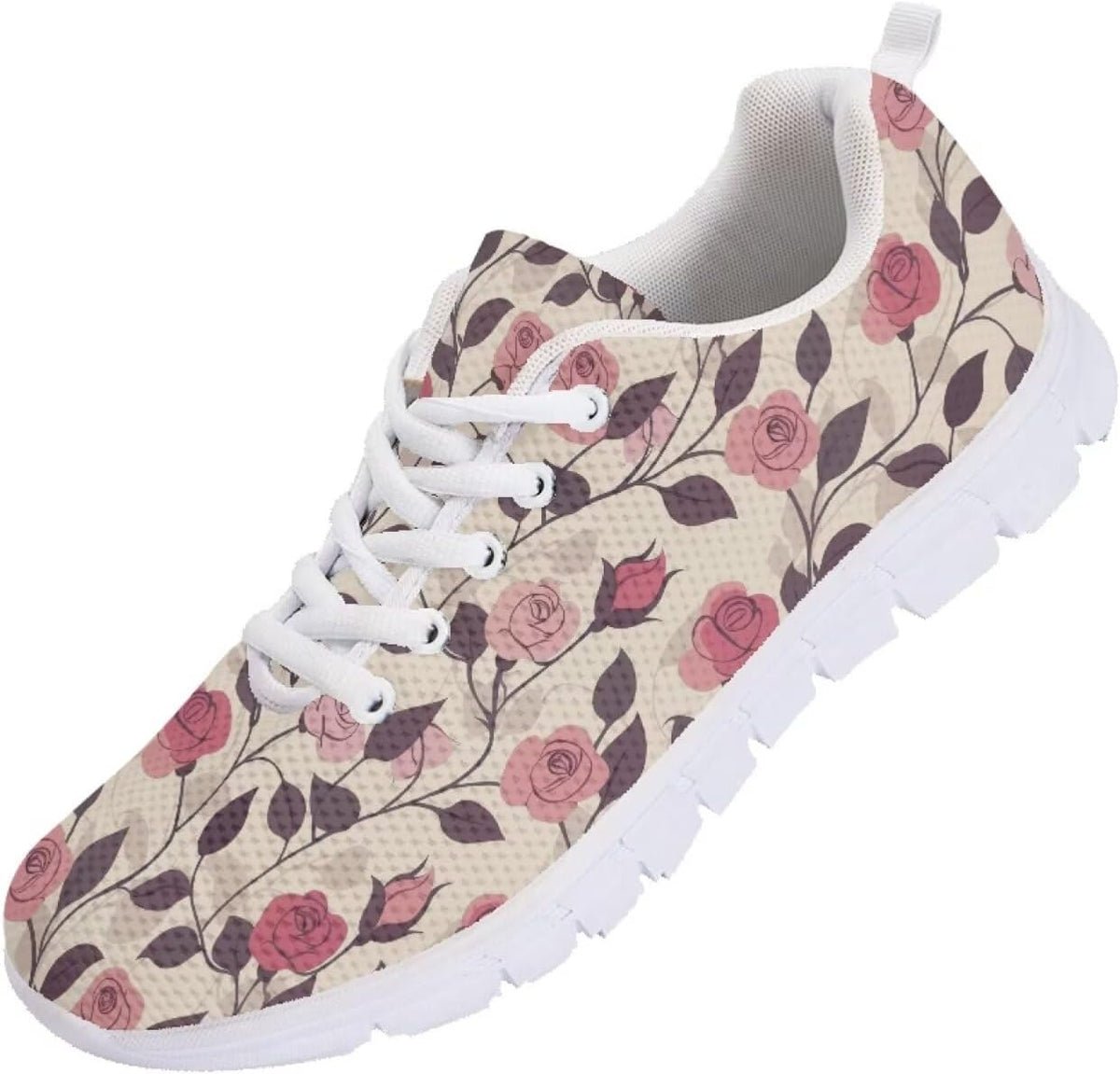 SYtrade Tennis Shoes Womens Lace-up Running Fashion Sneaker White Sole