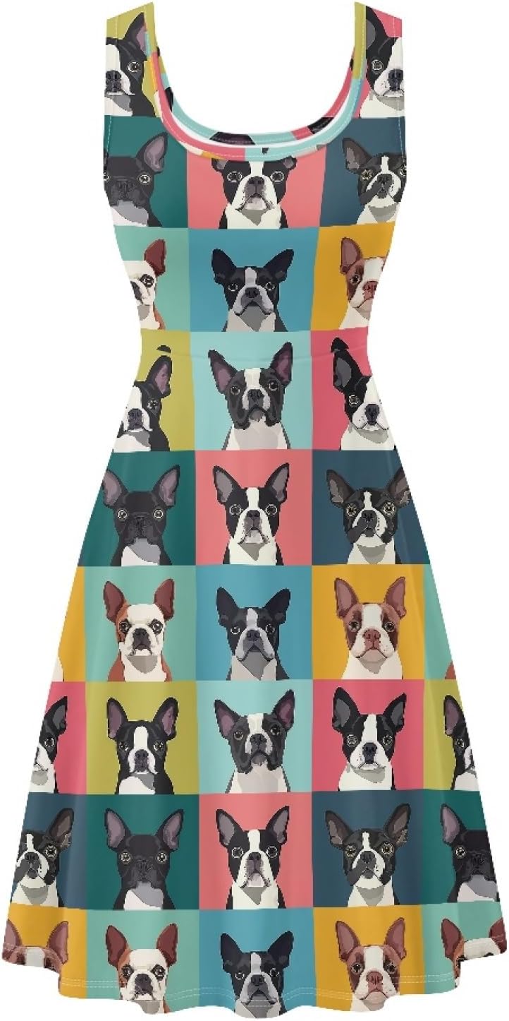 KiuLoam Women's Casual Sleeveless A-Line Dresses Tank Top Sundresses Dress with Pockets XS - 4XL
