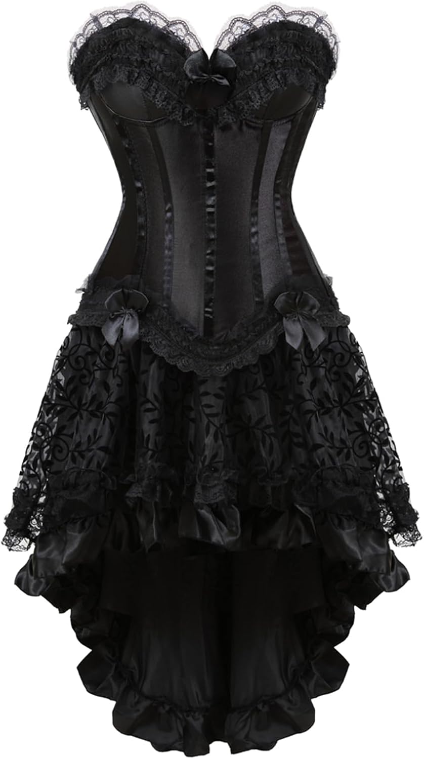Zhitunemi Halloween Costumes Woman 2025: Corset Tops for Women Vampire Costume Women Dress - Medieval Corsets for Theme Party