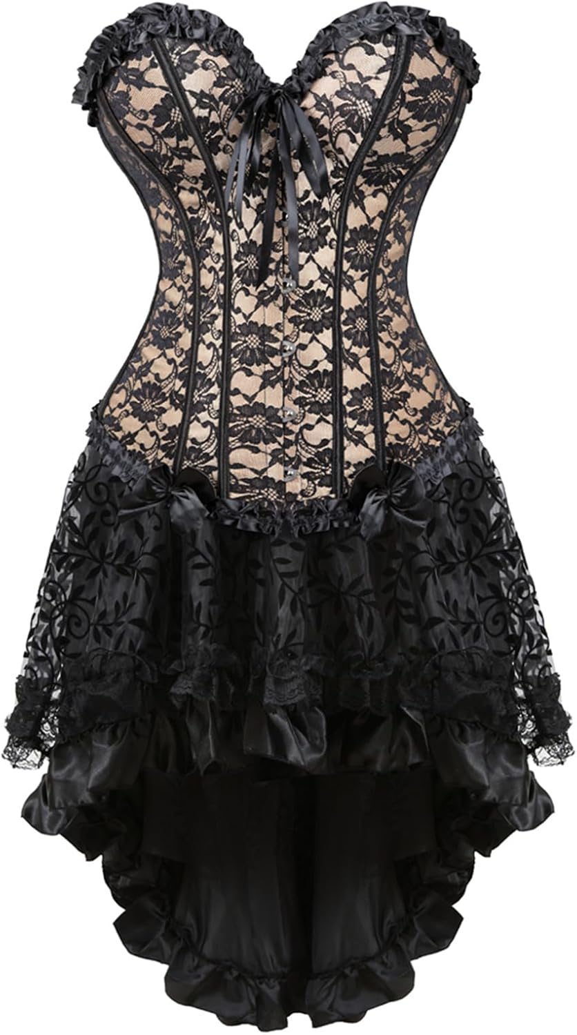 Zhitunemi Halloween Costumes Woman 2025: Corset Tops for Women Vampire Costume Women Dress - Medieval Corsets for Theme Party