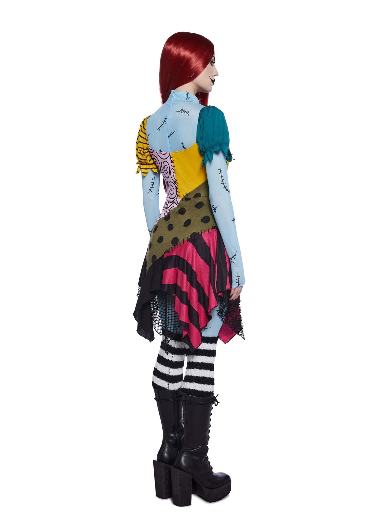 Dolls Kill Nightmare Sally Rag Doll Costume – Halloween Colorblock Outfit by Trickz N' Treatz