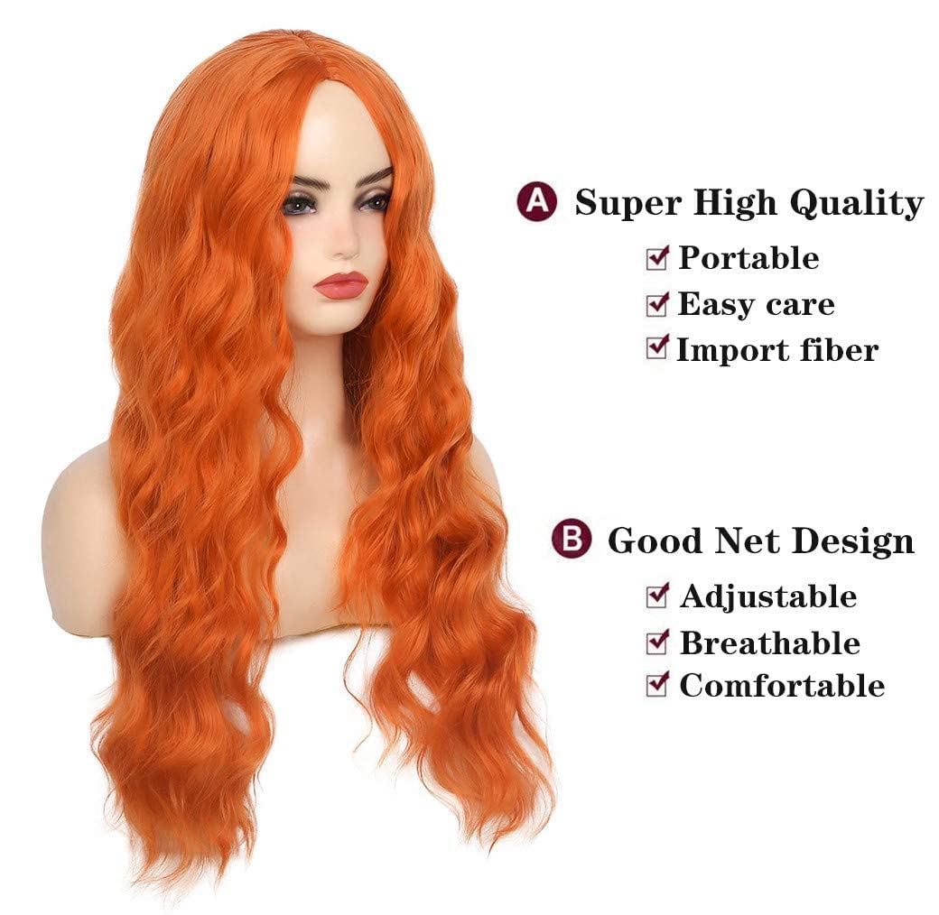 Long Curly Wavy Silver Grey to Purple Wig Side Part Natural Looking Synthetic Cosplay Wig for Women