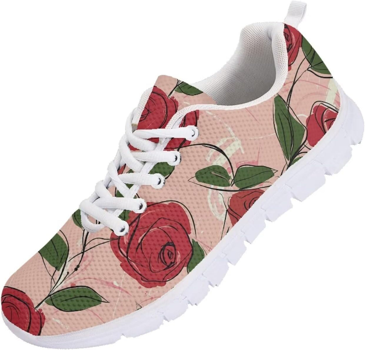 SYtrade Tennis Shoes Womens Lace-up Running Fashion Sneaker White Sole