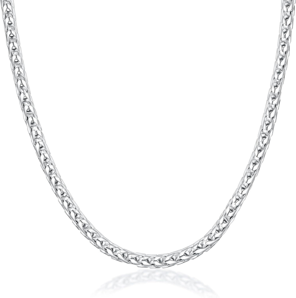 PORI JEWELERS Sterling Silver Italian 2.5MM Solid Franco Square Box Link Chain Necklace