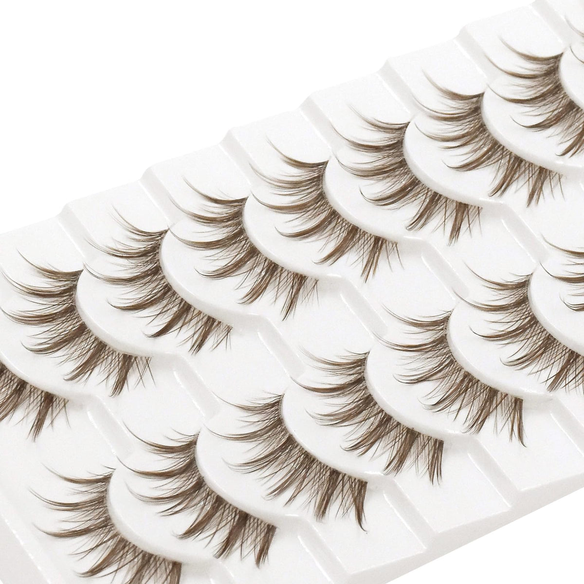 10 Pairs Manga Lashes Anime Cosplay Lashes Spiky Manga Style Lashes Janpanese 16mm Extension Natural Manhua Doll Eye Lashes Halloween/Party Makeup Look by AUGENLI (A3)