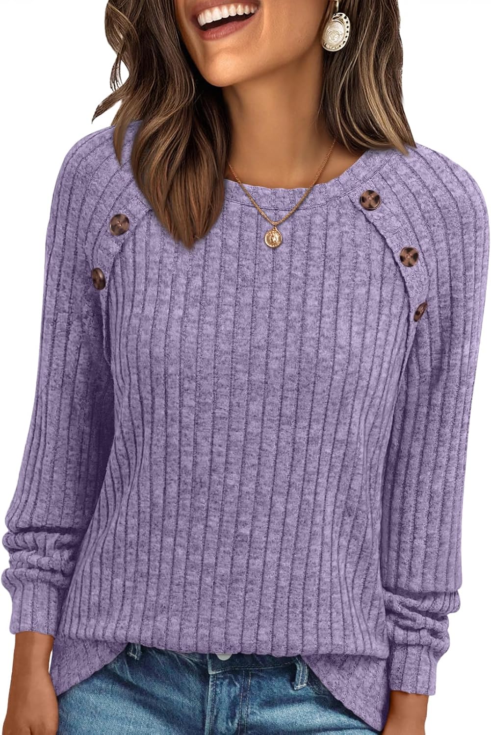 AUTOMET Womens Long Sleeve Shirts Fall Sweaters Business Casual Tops Blouse