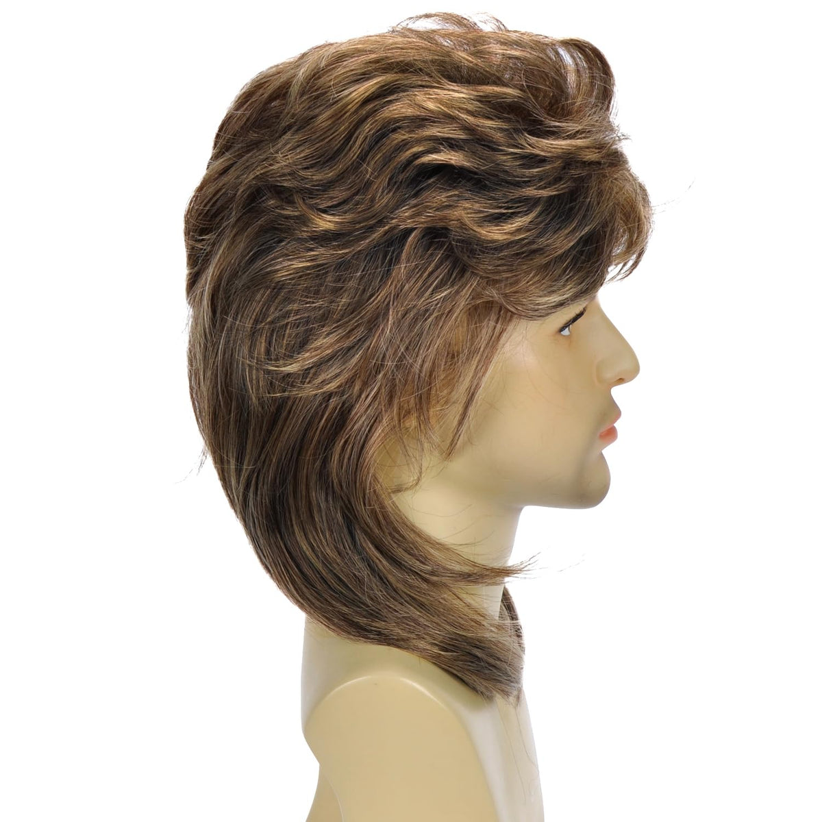 Mullet Wig Blonde 80s Men Wig,Punk Rocker Hair Party Daily Halloween Costumes Long Wigs