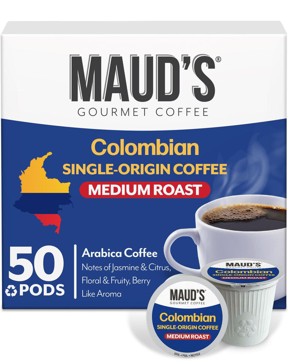 Maud's Cherry Flavored Medium Roast Coffee Pods, 18ct