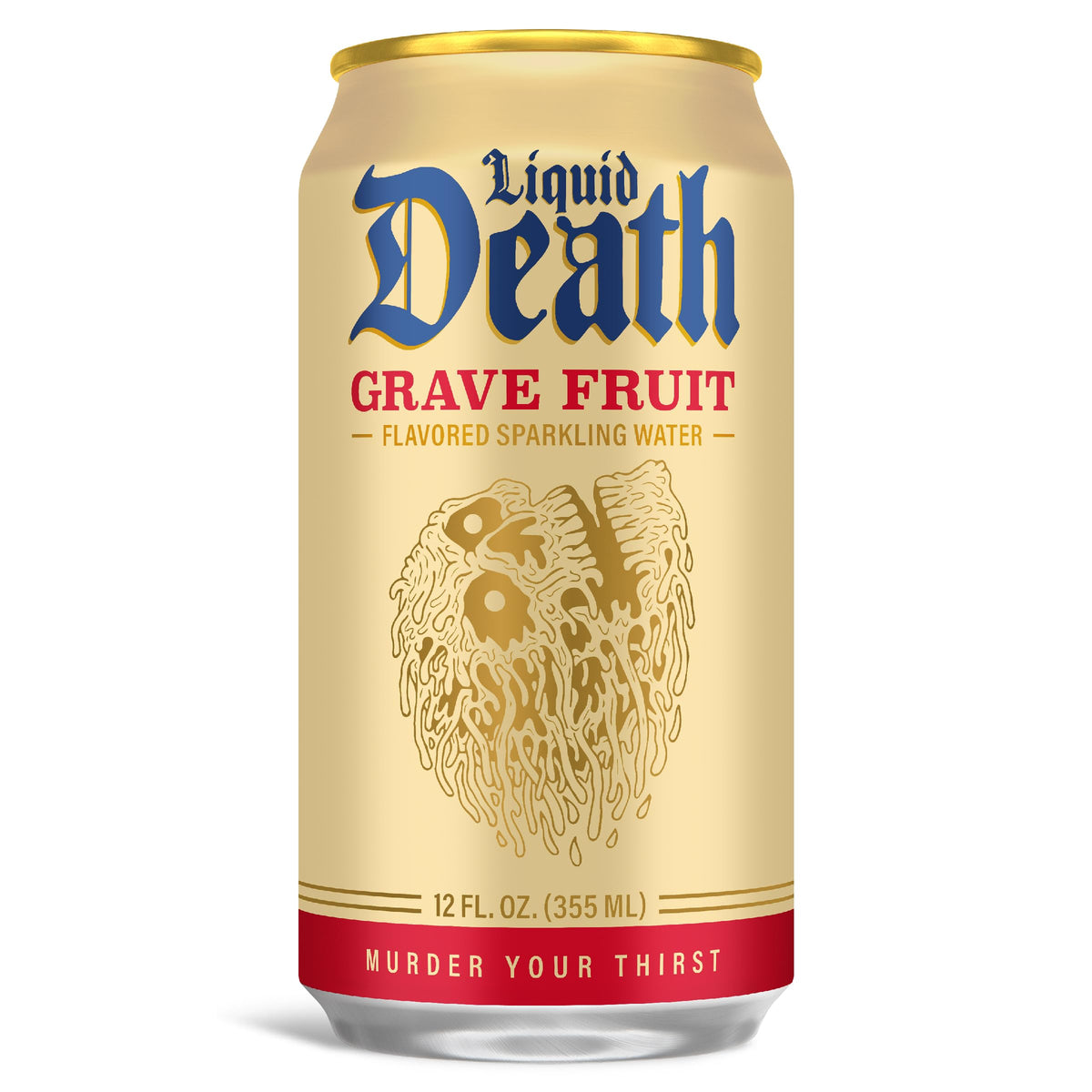 Liquid Death Soda-Flavored Sparkling Water - Cherry Obituary, Less Sugar*, Huge Flavor, No Caffeine, No Artificial Sweeteners, 12 Fl Oz (Pack of 12)
