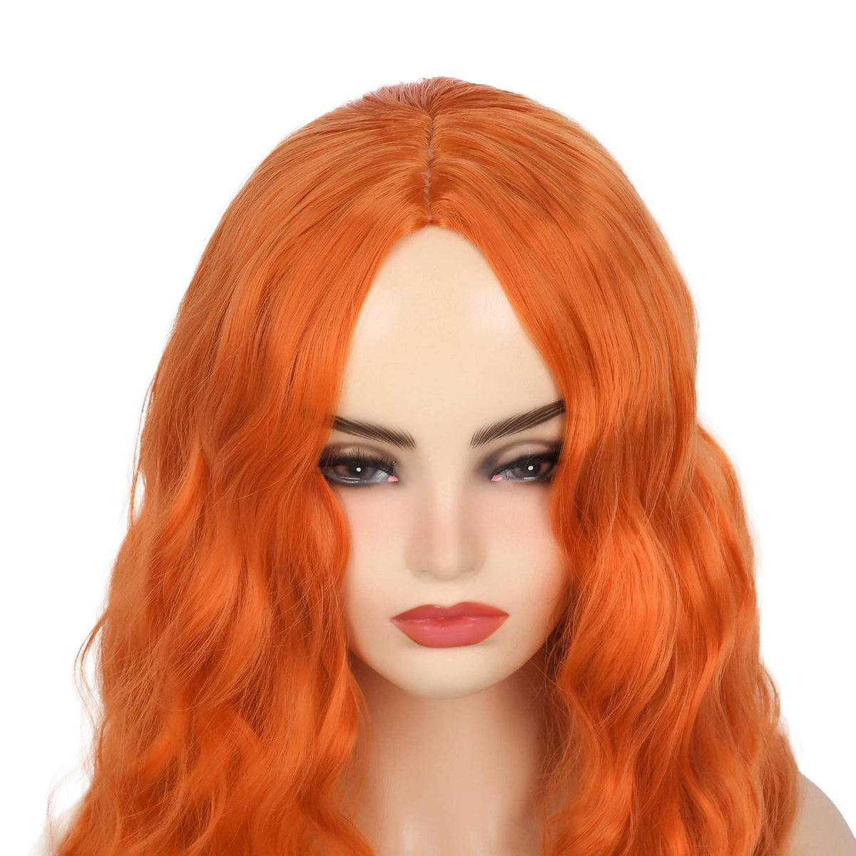 Long Curly Wavy Silver Grey to Purple Wig Side Part Natural Looking Synthetic Cosplay Wig for Women